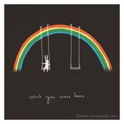Portada Rainbow - Wish you were here