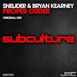 Portada Sneijder & Bryan Kearney - Proper Order (Original Mix)